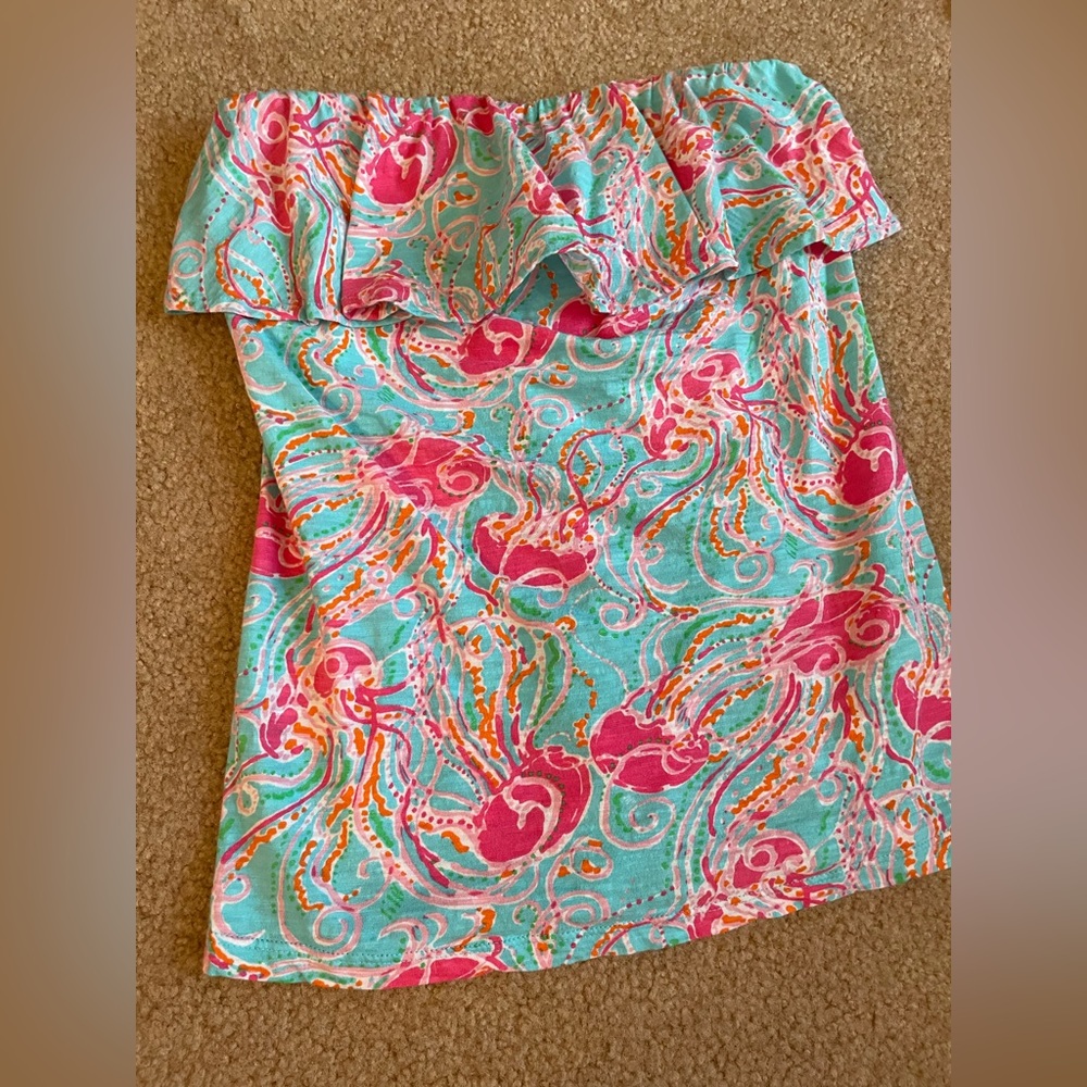 Lilly Pulitzer tube top good used condition jellies be jammin size small